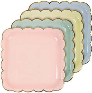 Assorted Pastel Plates (large)