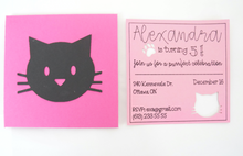 Load image into Gallery viewer, kitty cat party invitation
