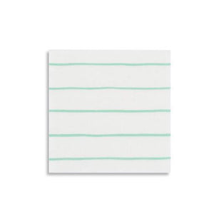 Frenchie Striped Petite Napkins (Pack of 16)  Mint