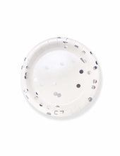 Load image into Gallery viewer, Party Plates (round silver) Polka dots

