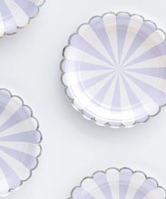 Load image into Gallery viewer, Powder Blue Stripe Party Plates (small)
